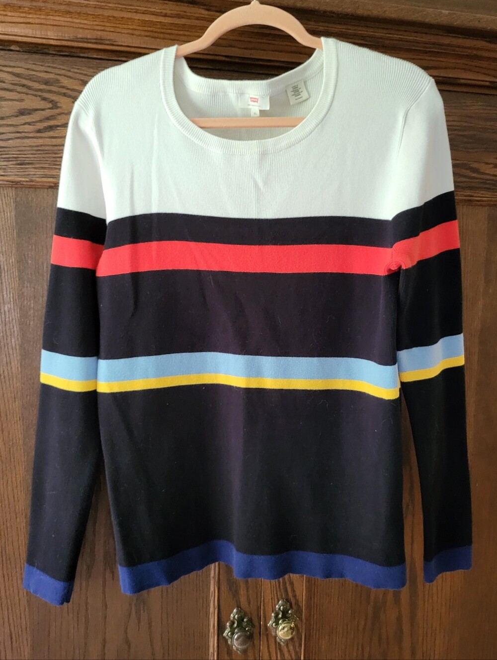 Levi's Striped Cotton Crewneck Women's Sweater